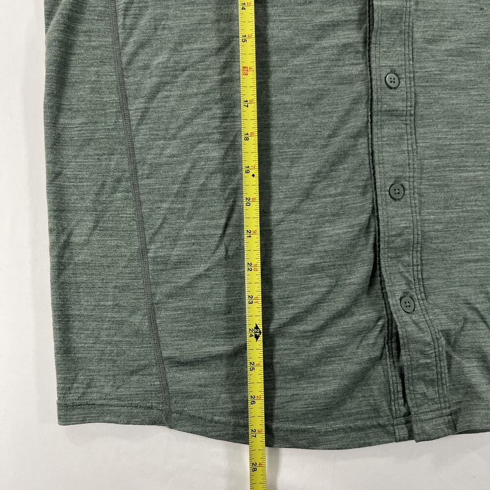 Smartwool Merino Wool Sport 150 Green Short Sleeve Button Down Shirt Mens Size M - Picture 4 of 7